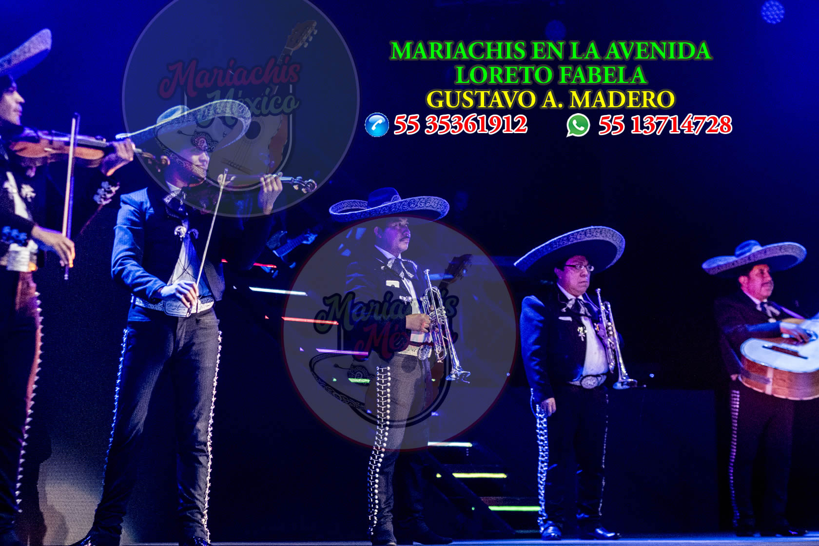 Mariachis en Gustavo A. Madero